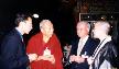At the inauguration reception. Prof. Samdhong Rinpoche, chief of the cabinet of the Secretary of His Holiness of the Dalai Lama (middle left) and Mr. Tsukamoto, the former Leader of the Democratic Socialist Party, Japan (middle right).