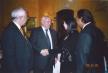 Vice President shaking hands with Mr. Gorbachev, President of Gorbachev Foundation who organized the Summit along with City of Rome.  Extreme R: Our President, Extreme L: Dr. Alexander Likhotal, Vice President, Green Cross International.